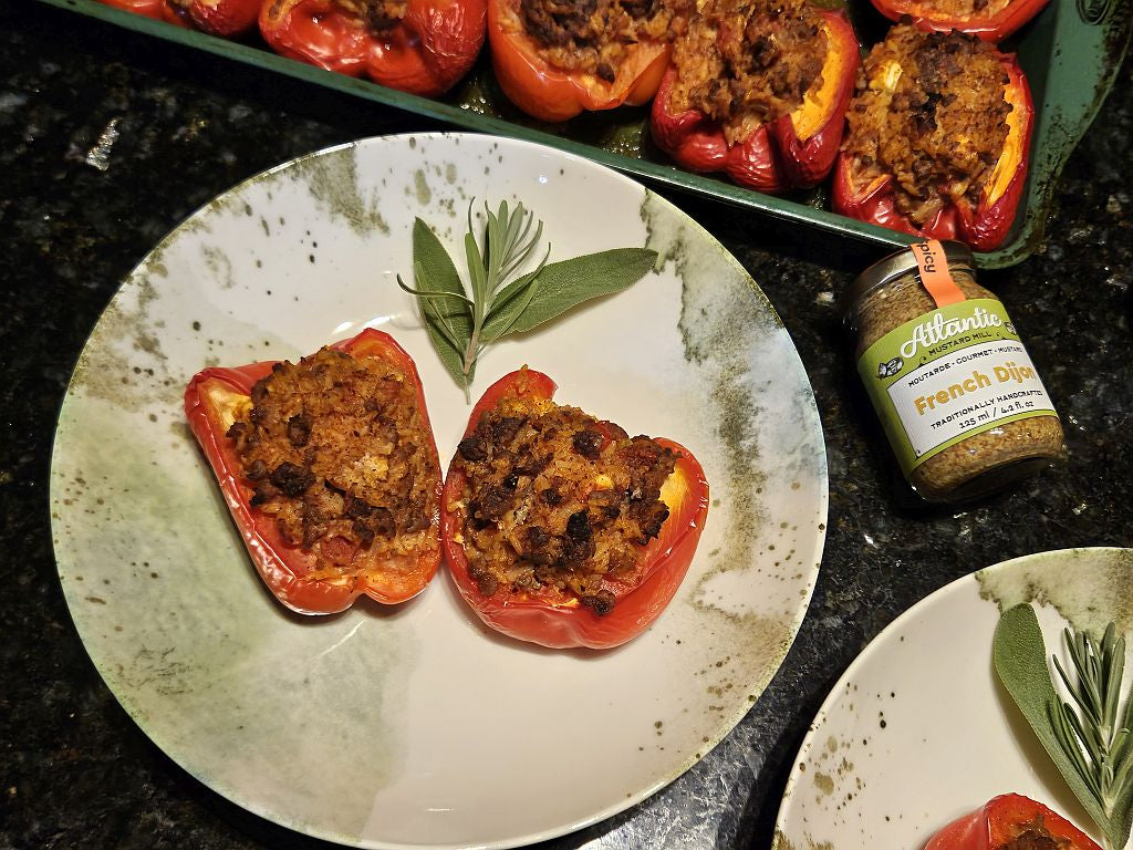 Stuffed Bell Peppers with French Dijon Mustard