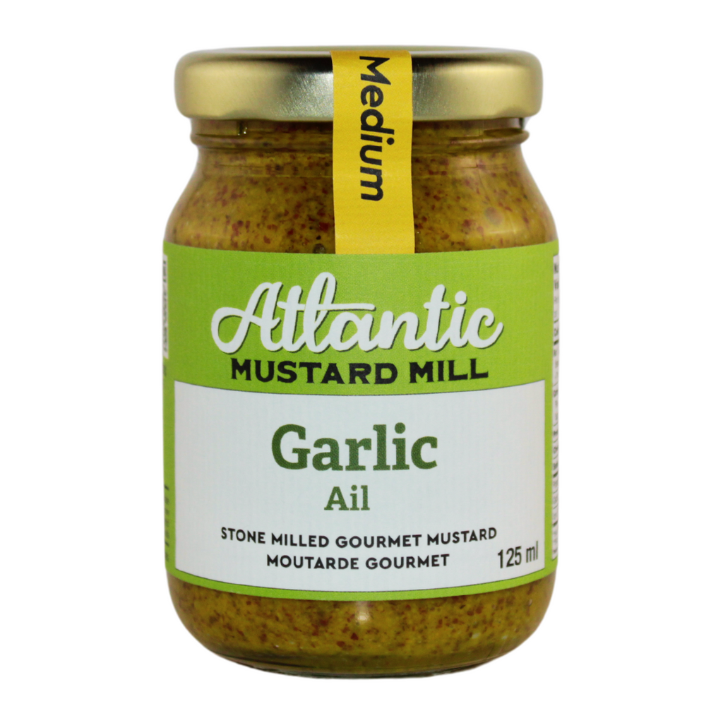 A jar of Garlic mustard