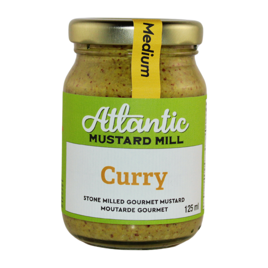 A jar of curry mustard