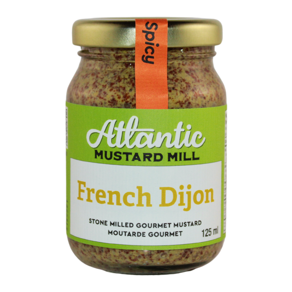 A jar of French Dijon mustard 
