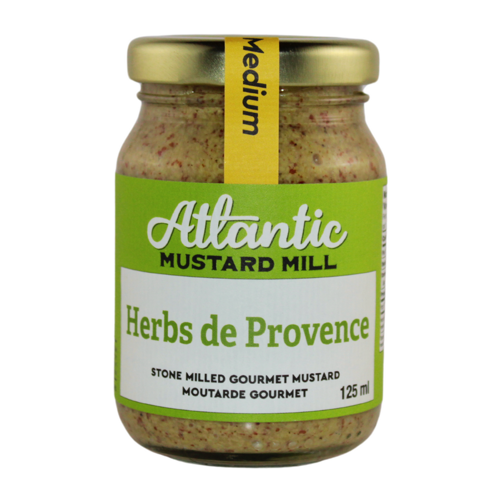 A jar of Herb de Provence mustard