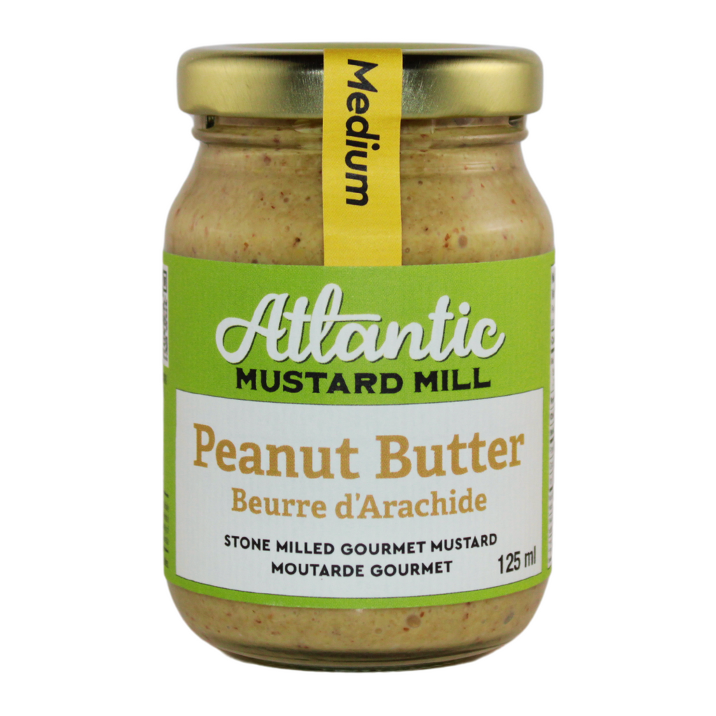 A jar of Peanut butter mustard