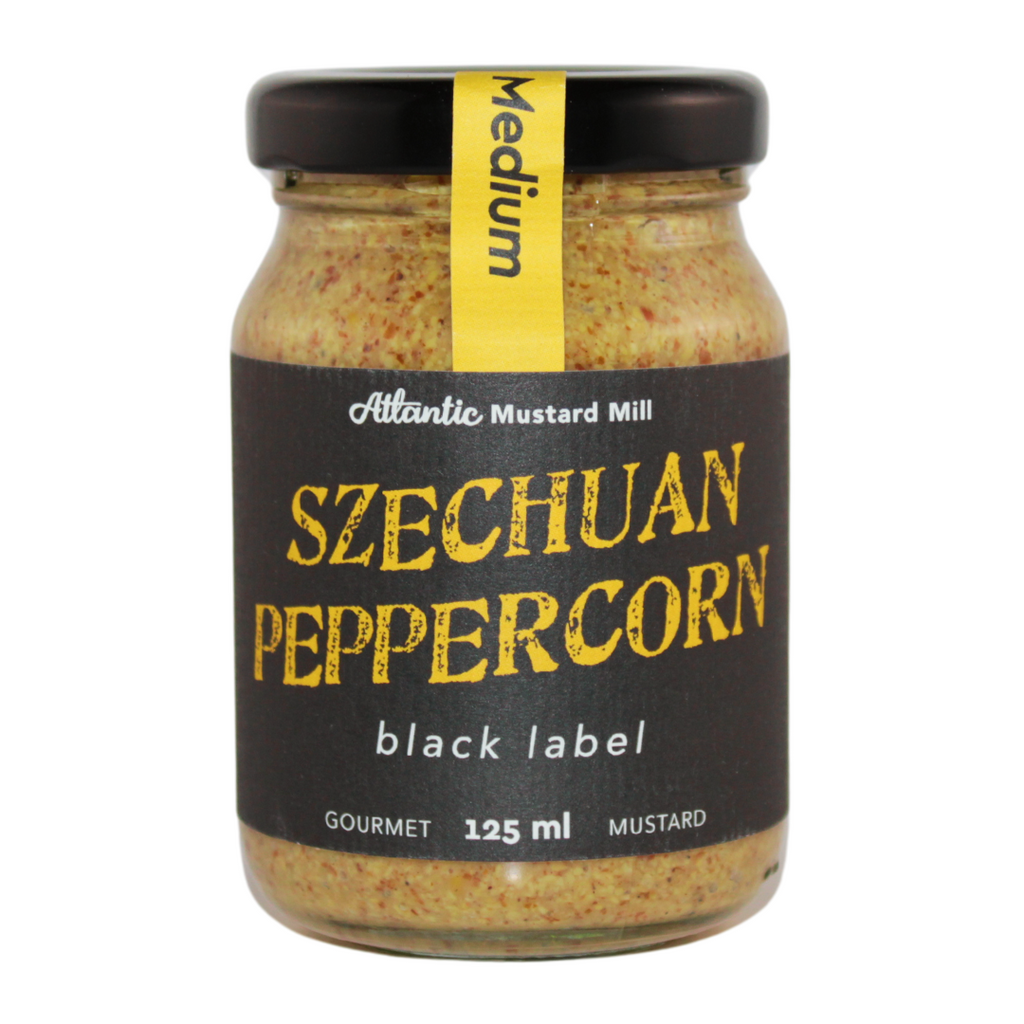 A jar of mustard made with Szechuan Peppercorn